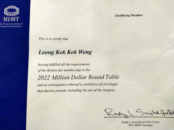 alex leong mdrt in 2022
